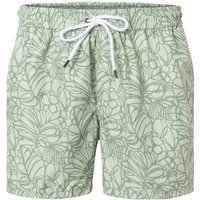 BOGGI MILANO Herren Badeshorts grün Mikrofaser Gemustert von BOGGI MILANO