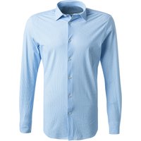 BOGGI MILANO Herren Hemd blau gemustert von BOGGI MILANO