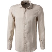 BOGGI MILANO Herren Hemd beige Leinen von BOGGI MILANO