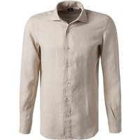 BOGGI MILANO Herren Hemd beige Leinen von BOGGI MILANO