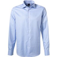 BOGGI MILANO Herren Hemd blau Baumwolle Slim Fit von BOGGI MILANO