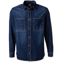 BOGGI MILANO Herren Jeanshemd blau Baumwolle von BOGGI MILANO