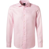 BOGGI MILANO Herren Hemd rosa Baumwolle meliert Slim Fit von BOGGI MILANO