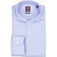 BOGGI MILANO Herren Hemd blau gemustert Slim Fit von BOGGI MILANO