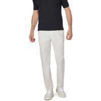 BOGGI MILANO Herren Bundfaltenhose beige,weiß von BOGGI MILANO