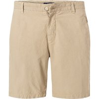 BOGGI MILANO Herren Shorts beige Baumwolle-Leinen von BOGGI MILANO