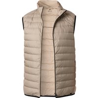 BOGGI MILANO Herren Daunenweste beige Mikrofaser unifarben von BOGGI MILANO