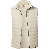 BOGGI MILANO Herren Daunenweste beige Mikrofaser unifarben von BOGGI MILANO