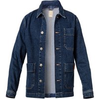 BOGGI MILANO Herren Jeansjacke blau Baumwoll-Stretch unifarben von BOGGI MILANO