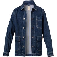 BOGGI MILANO Herren Jeansjacke blau Baumwoll-Stretch unifarben von BOGGI MILANO