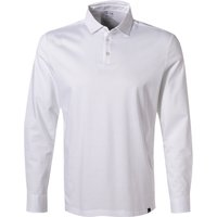 BOGGI MILANO Herren Polo-Shirt weiß Baumwoll-Jersey von BOGGI MILANO