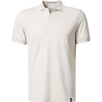 BOGGI MILANO Herren Polo-Shirt beige Baumwoll-Jersey von BOGGI MILANO