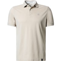 BOGGI MILANO Herren Polo-Shirt beige Baumwoll-Piqué von BOGGI MILANO