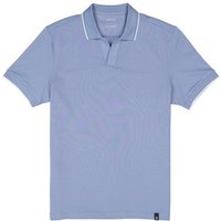 BOGGI MILANO Herren Polo-Shirt blau Baumwoll-Jersey von BOGGI MILANO