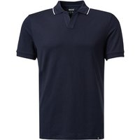 BOGGI MILANO Herren Polo-Shirt blau Baumwoll-Jersey von BOGGI MILANO