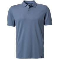 BOGGI MILANO Herren Polo-Shirt blau Baumwoll-Piqué von BOGGI MILANO