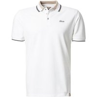 BOGGI MILANO Herren Polo-Shirt weiß Baumwoll-Piqué von BOGGI MILANO