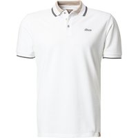 BOGGI MILANO Herren Polo-Shirt weiß Baumwoll-Piqué von BOGGI MILANO