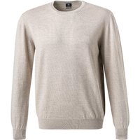 BOGGI MILANO Herren Pullover beige Schurwolle unifarben von BOGGI MILANO