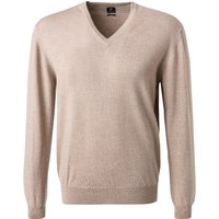 BOGGI MILANO Herren Pullover beige Schurwolle unifarben von BOGGI MILANO