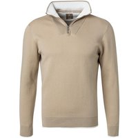 BOGGI MILANO Herren Troyer beige Baumwolle unifarben von BOGGI MILANO