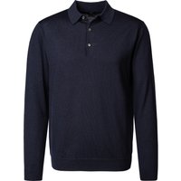 BOGGI MILANO Herren Pullover blau Merinowolle unifarben von BOGGI MILANO