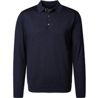 BOGGI MILANO Herren Pullover blau Merinowolle unifarben von BOGGI MILANO