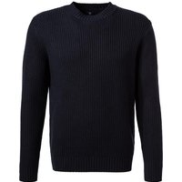 BOGGI MILANO Herren Pullover blau Wolle unifarben von BOGGI MILANO