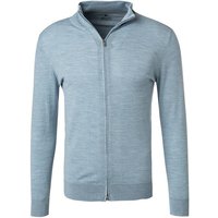 BOGGI MILANO Herren Cardigan blau Merinowolle unifarben von BOGGI MILANO