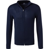 BOGGI MILANO Herren Cardigan blau Merinowolle unifarben von BOGGI MILANO