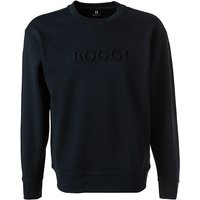 BOGGI MILANO Herren Sweatshirt blau Baumwolle unifarben von BOGGI MILANO