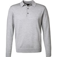 BOGGI MILANO Herren Pullover grau Merinowolle unifarben von BOGGI MILANO