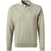 BOGGI MILANO Herren Pullover grün Baumwolle unifarben von BOGGI MILANO