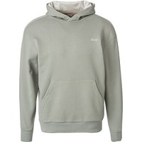 BOGGI MILANO Herren Hoodie grün Baumwolle unifarben von BOGGI MILANO