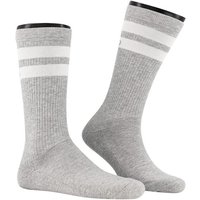 BOGGI MILANO Herren Socken grau Baumwolle Gestreift von BOGGI MILANO