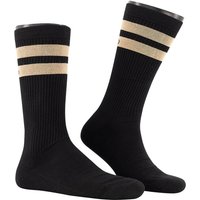 BOGGI MILANO Herren Socken schwarz Baumwolle Gestreift von BOGGI MILANO