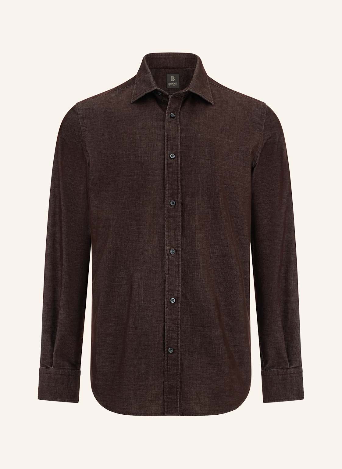 Boggi Milano Cordhemd Regular Fit braun von BOGGI MILANO