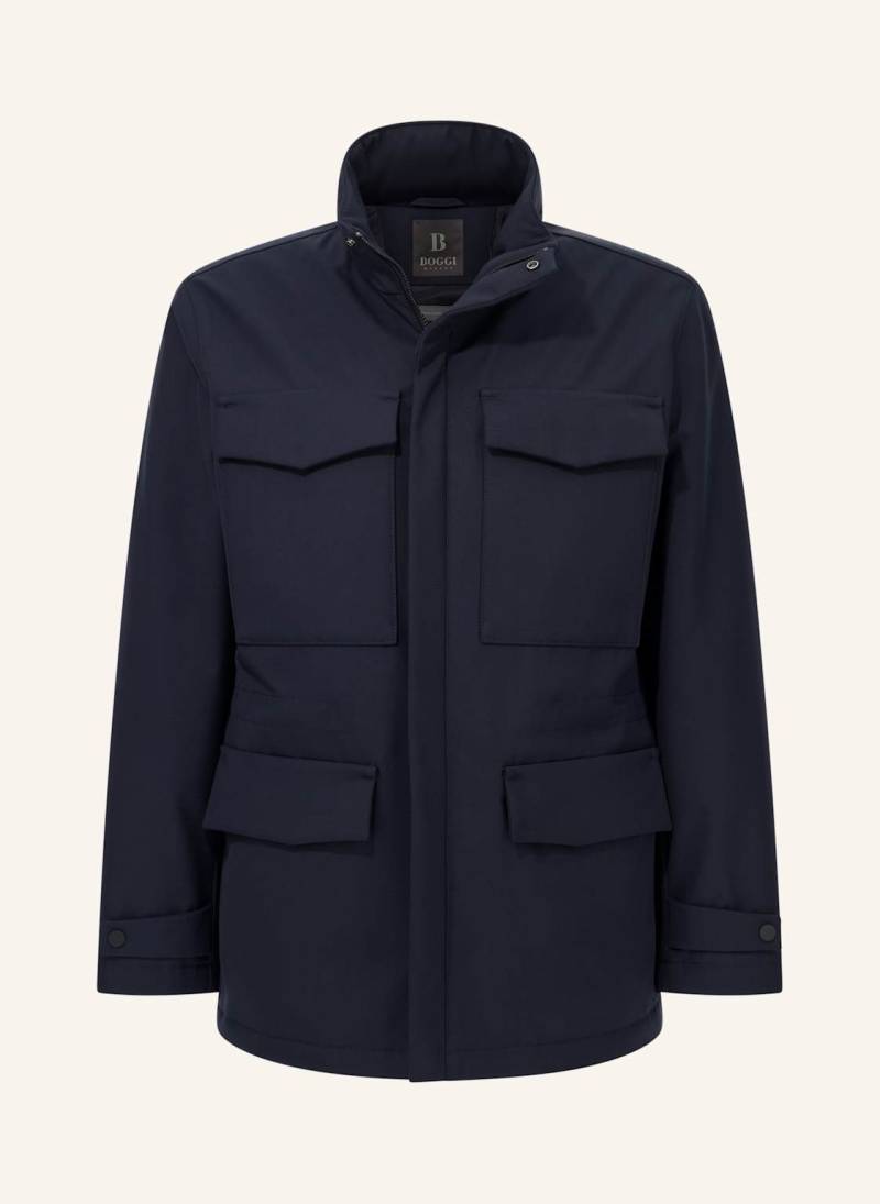 Boggi Milano Field Jacket In Padded Technical Fabric blau von BOGGI MILANO