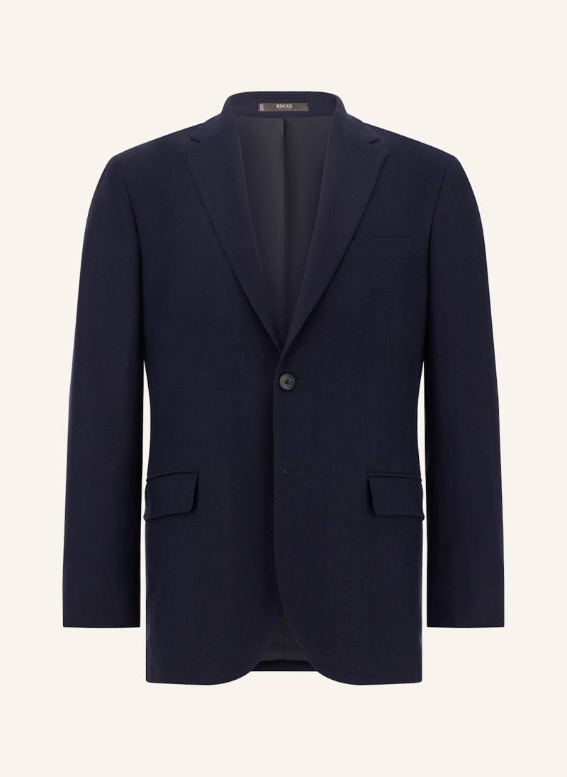 Boggi Milano Herringbone Stretch Wool Jacket blau von BOGGI MILANO