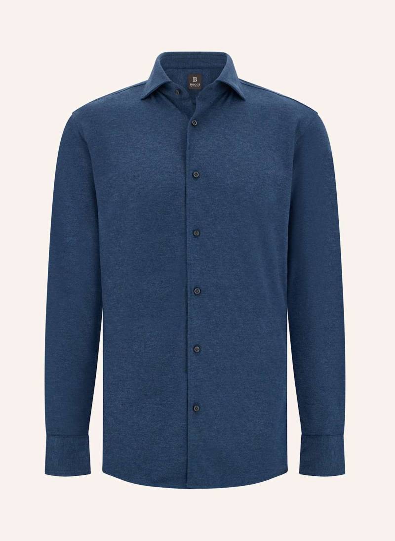 Boggi Milano Jerseyhemd Regular Fit blau von BOGGI MILANO