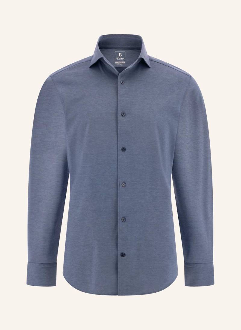 Boggi Milano Jerseyhemd Regular Fit blau von BOGGI MILANO
