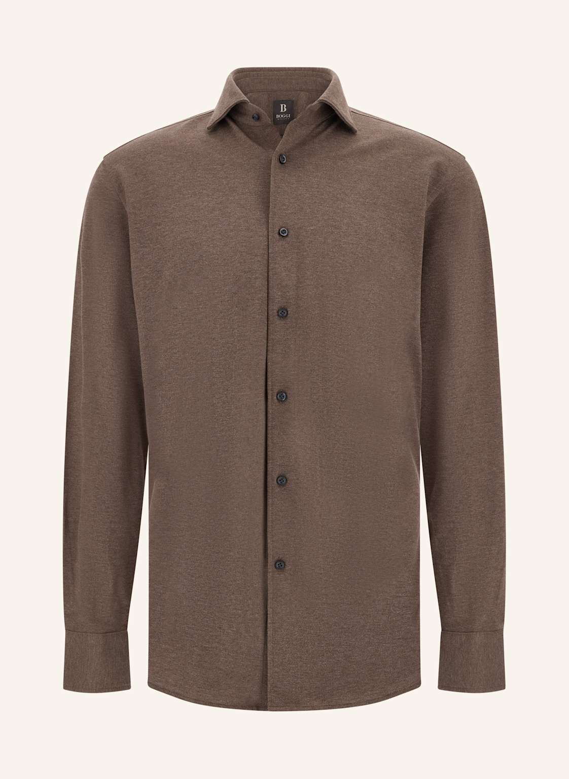 Boggi Milano Jerseyhemd Regular Fit braun von BOGGI MILANO