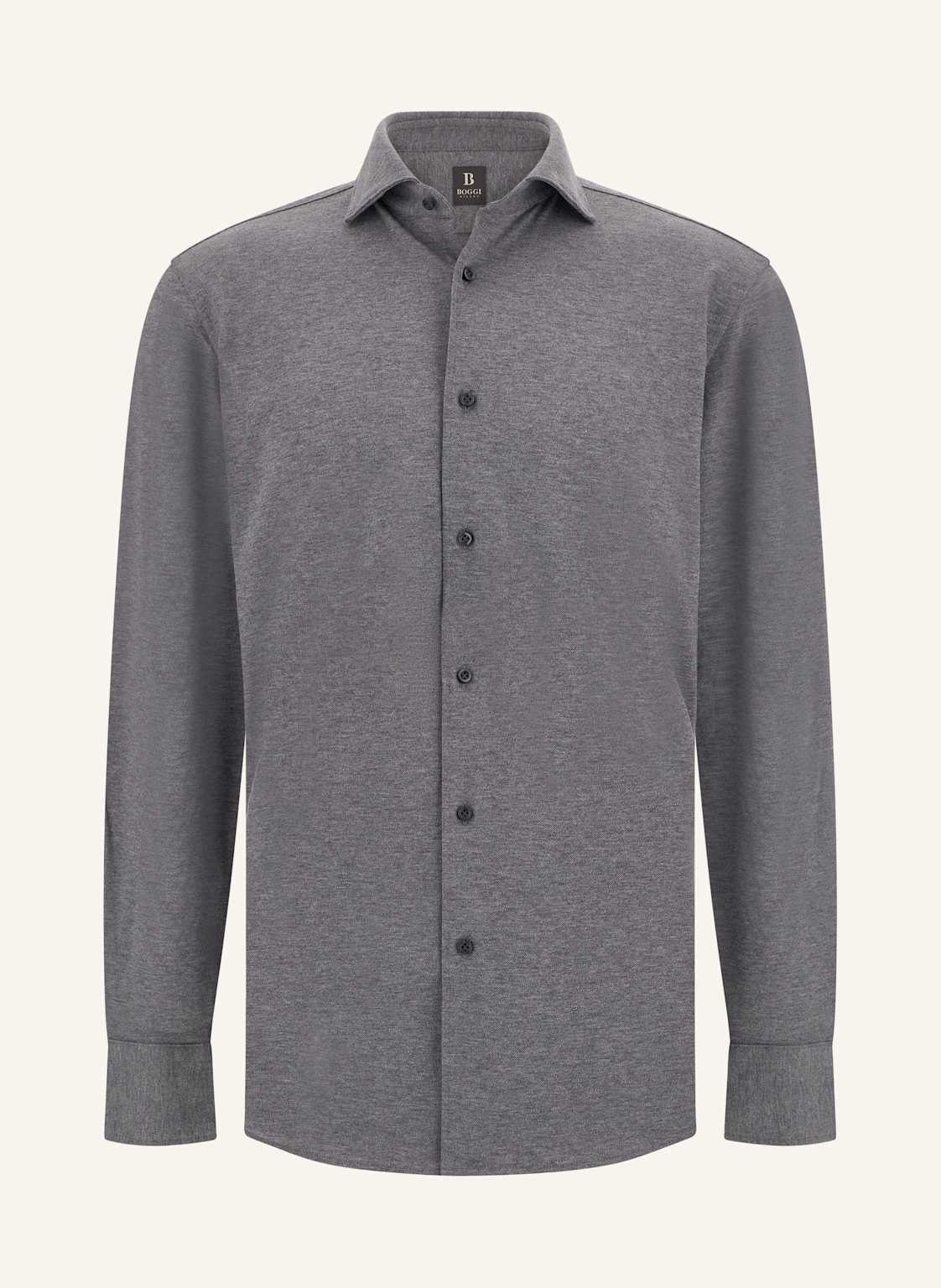 Boggi Milano Jerseyhemd Regular Fit grau von BOGGI MILANO