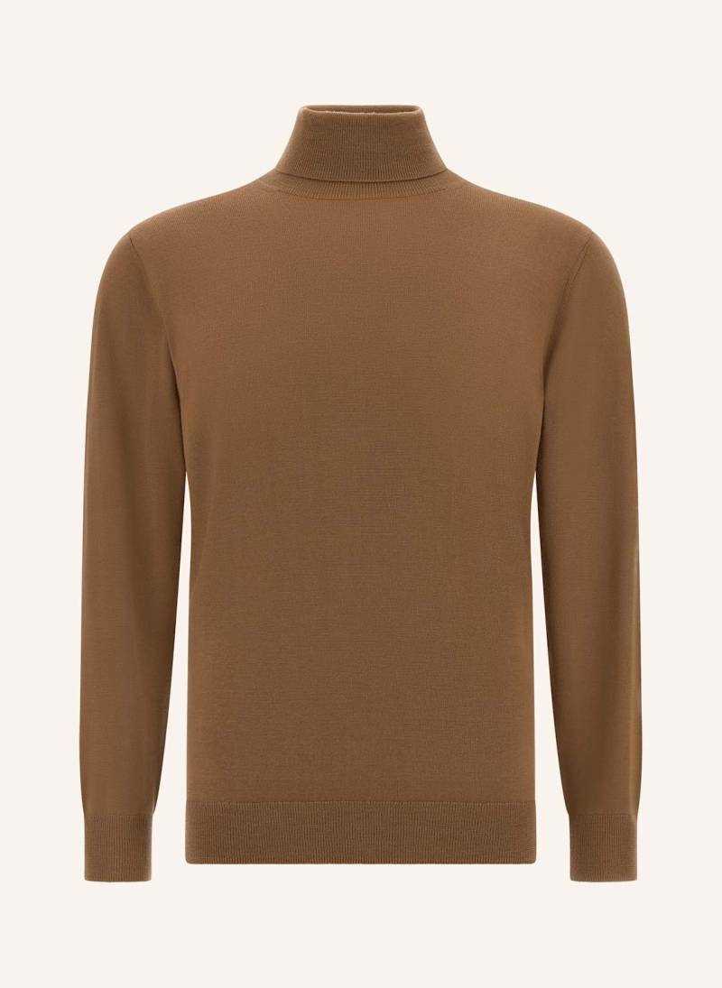 Boggi Milano Rollkragenpullover braun von BOGGI MILANO