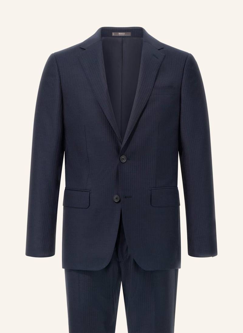 Boggi Milano Pinstripe Stretch Wool Suit blau von BOGGI MILANO