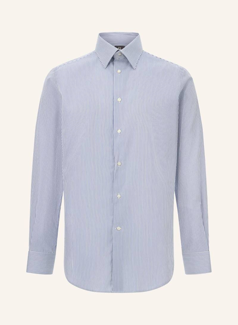 Boggi Milano Regular Fit Striped Cotton Shirt blau von BOGGI MILANO