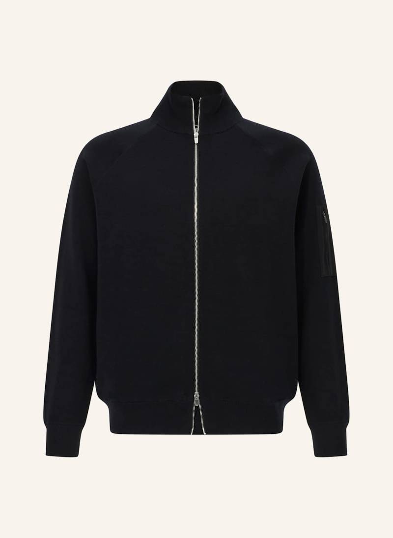 Boggi Milano Tech Bomber Jacket In Merino Wool schwarz von BOGGI MILANO