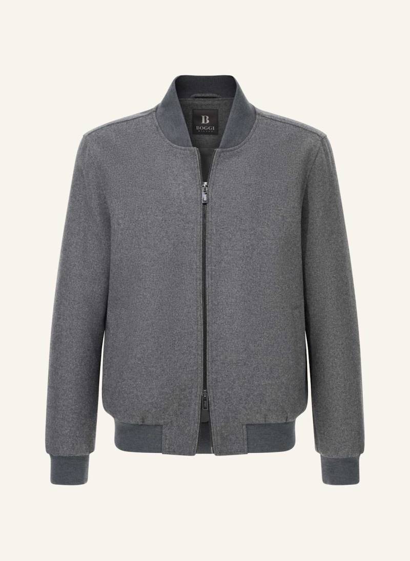 Boggi Milano Wool Bomber Jacket grau von BOGGI MILANO