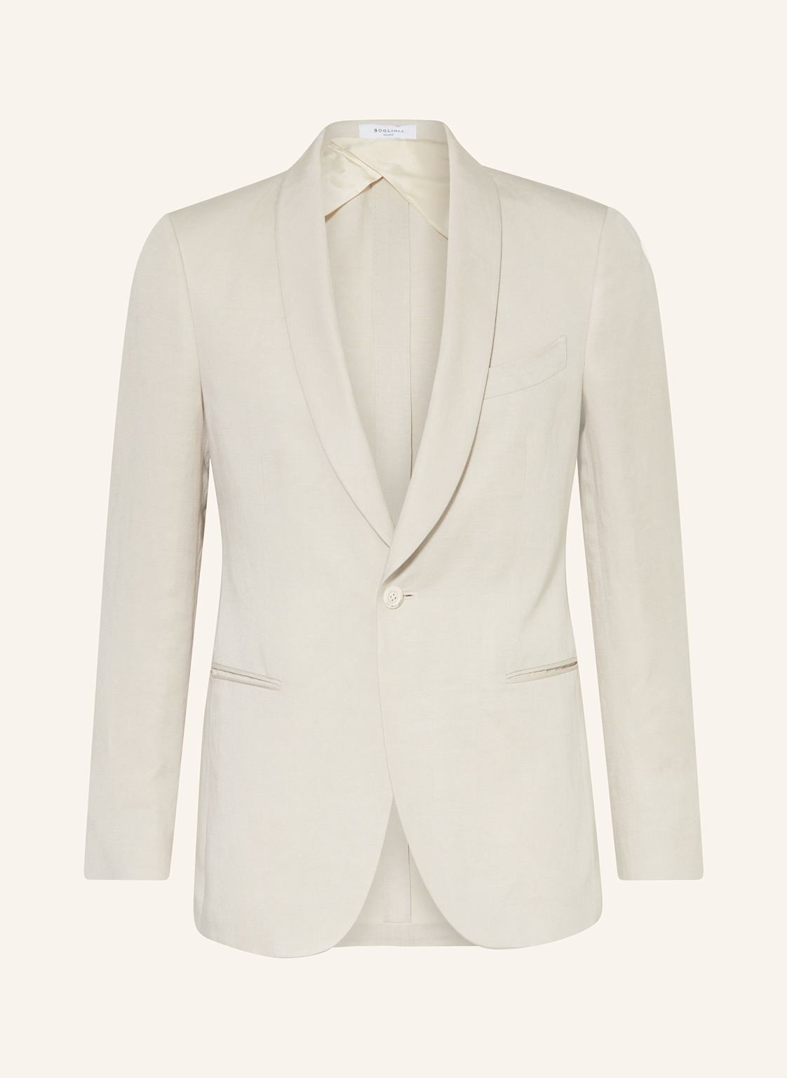 Boglioli Sakko Extra Slim Fit Mit Leinen beige von BOGLIOLI