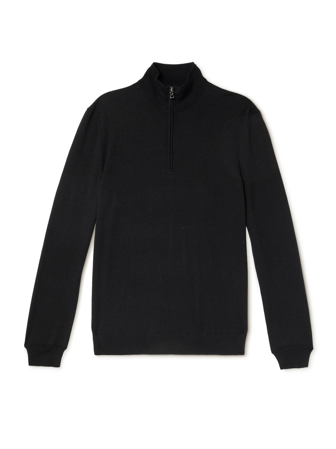 BOGNER - Ouri Virgin Wool Half-Zip Sweater - Men - Black - L von BOGNER